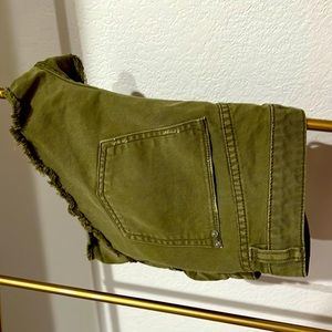 Olive Green Free People short Shorts